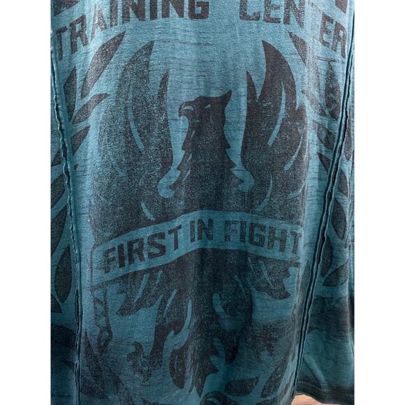 Retrofit Men's XXL Blue Graphic S/S Sleeve Shirt Gothic Y2K MMA - Picture 9 of 9